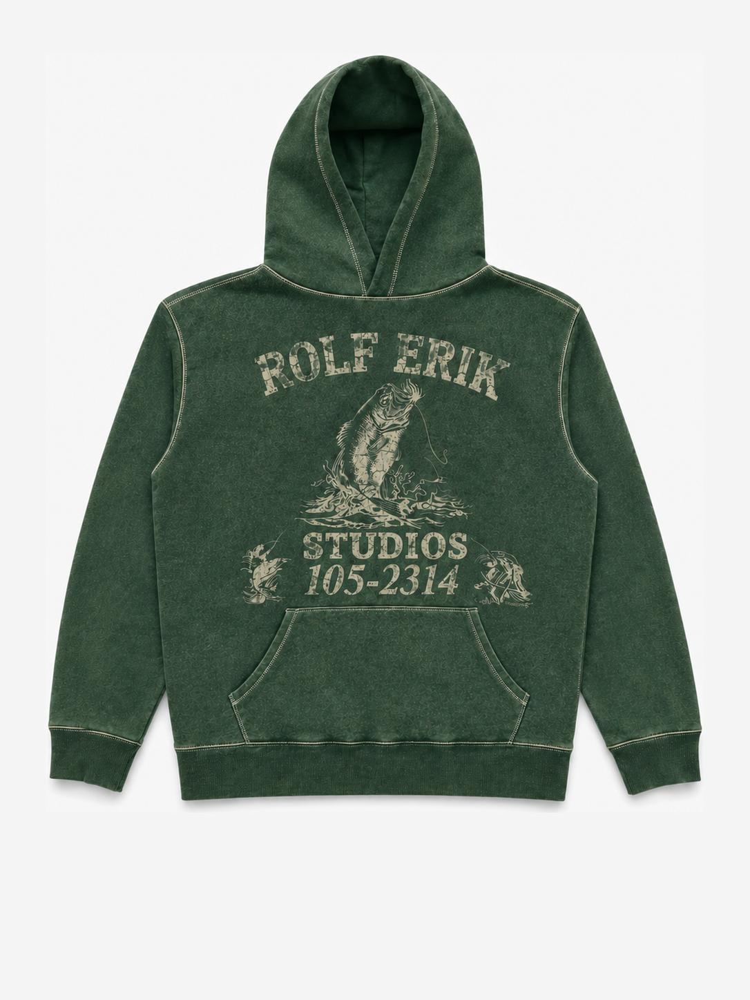 Fish Hoodie, front view — Rolf Erik Studios
