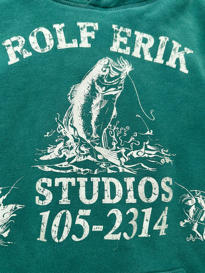 Fish Hoodie – tryckdetalj